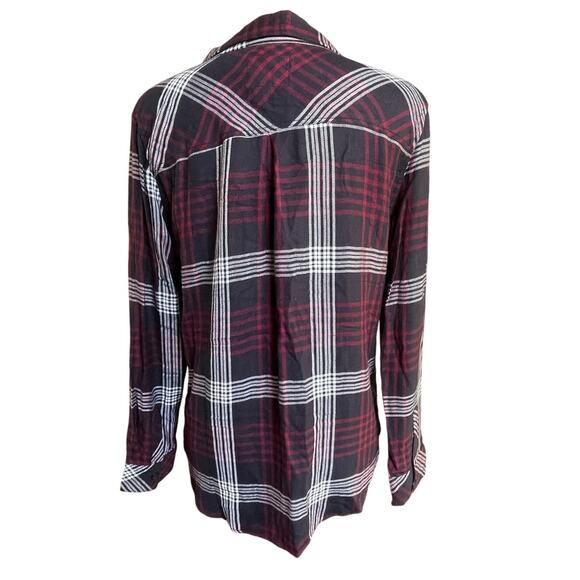 Women's Rails Hunter Plaid Shirt in Red & Navy Size Medium - Picture 4 of 6